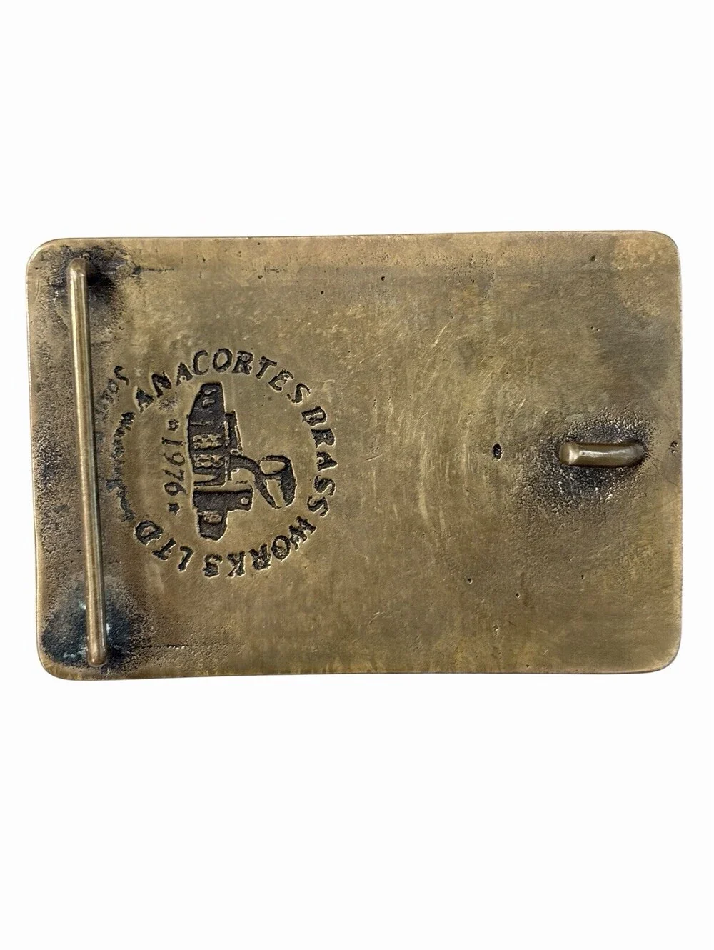Vintage 1976 Burlington Northern Railroad Belt Buckle  –Solid Brass